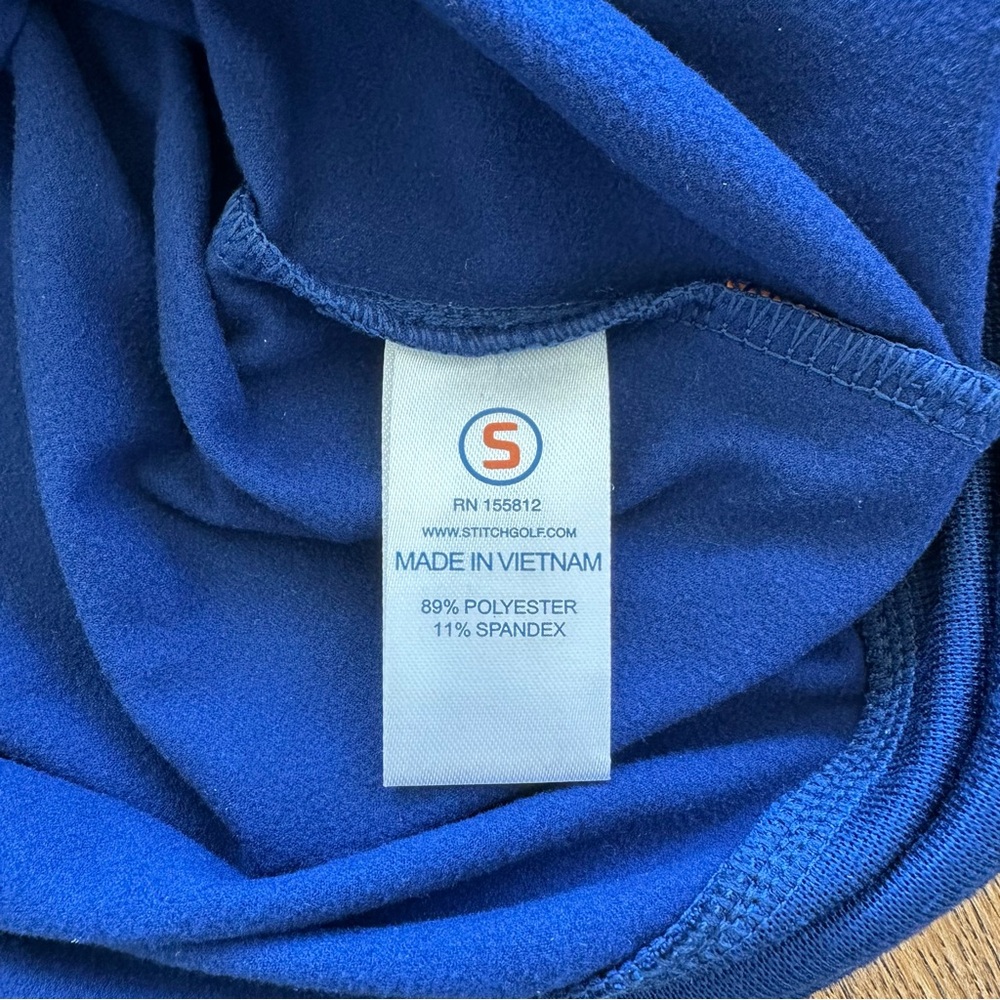 NWT Stitch Golf Crew Neck Sweater Pullover Casual Royal Blue Size Large Men's - Picture 7 of 9